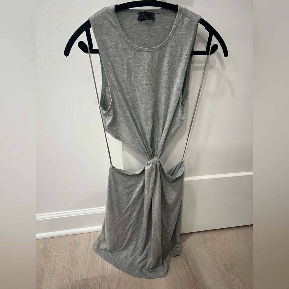 Urban Outfitters Gray Sleeveless Knotted Dress - Soft and Stretchy - Size Small